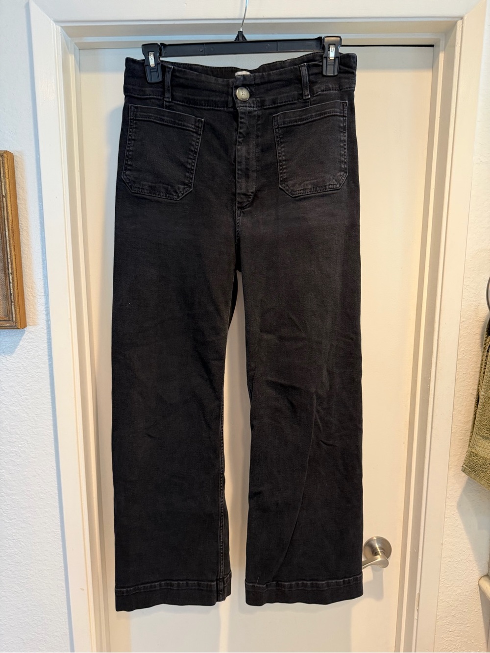 Maeve Black High Rise Denim Pants